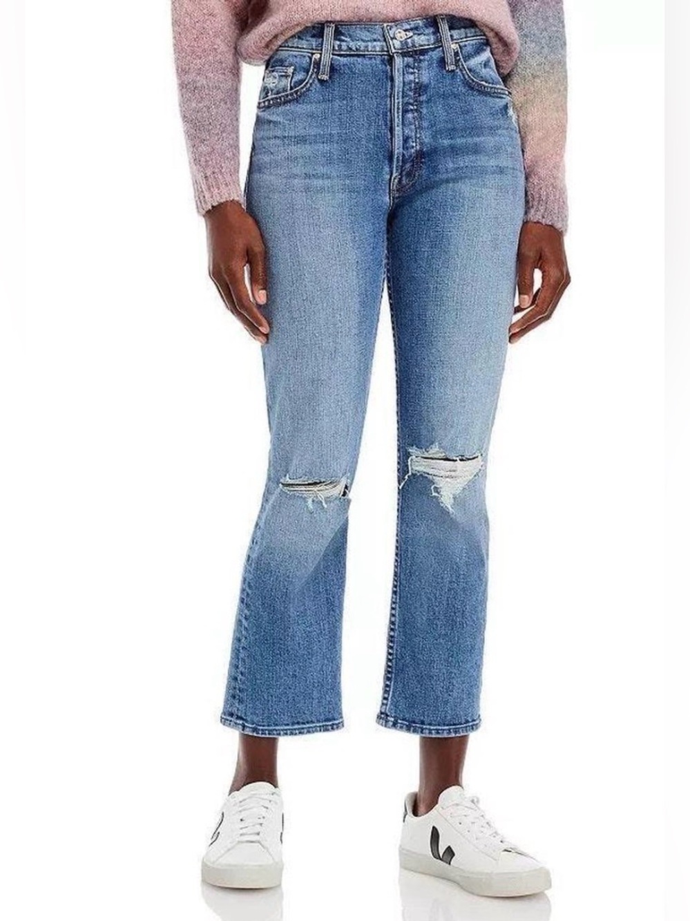 Mother Superior Jeans‎ The Tomcat Denim Distressed/Ripped Women Size 25 Boho